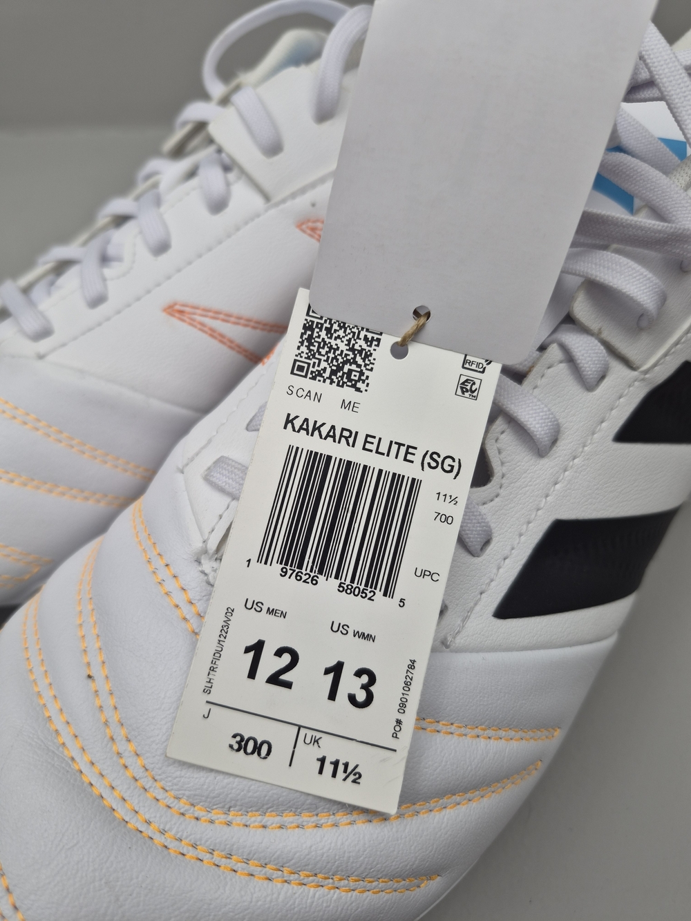 adidas Kakari Elite SG Mens Size 12 Soft Ground Rugby White Cleats JP8800 New - Picture 4 of 10